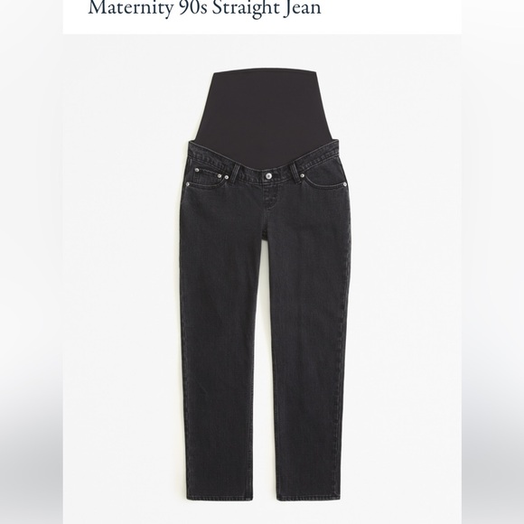 Abercrombie & Fitch Maternity 90s Straight Jeans - Picture 3 of 7